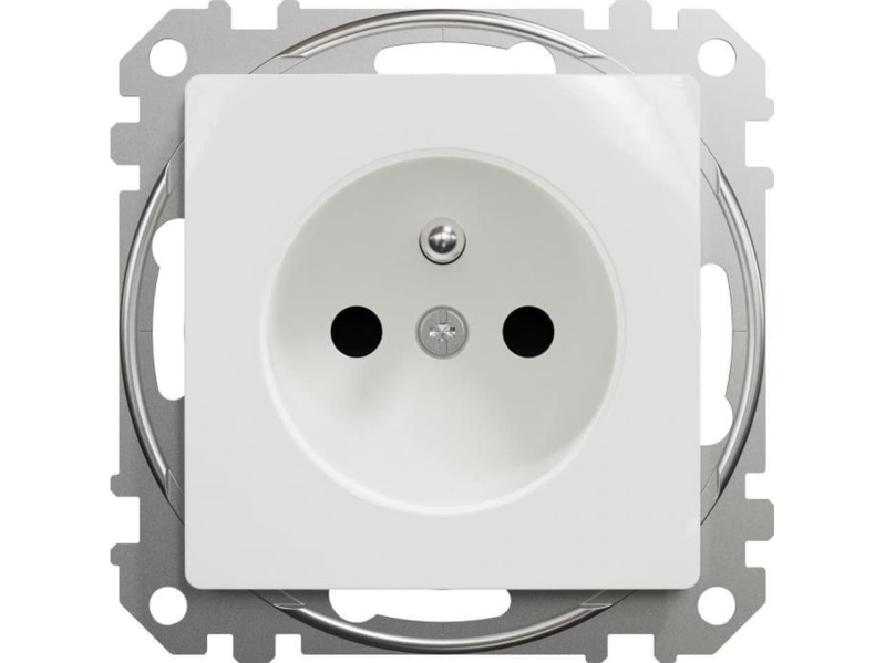 , Sedna Design And Elements, 2p+pe Stikdåse Med Omlægning Af Strømkredse, Skrueløse Terminaler, Hvid, Sdd111012 fra Schneider Electric