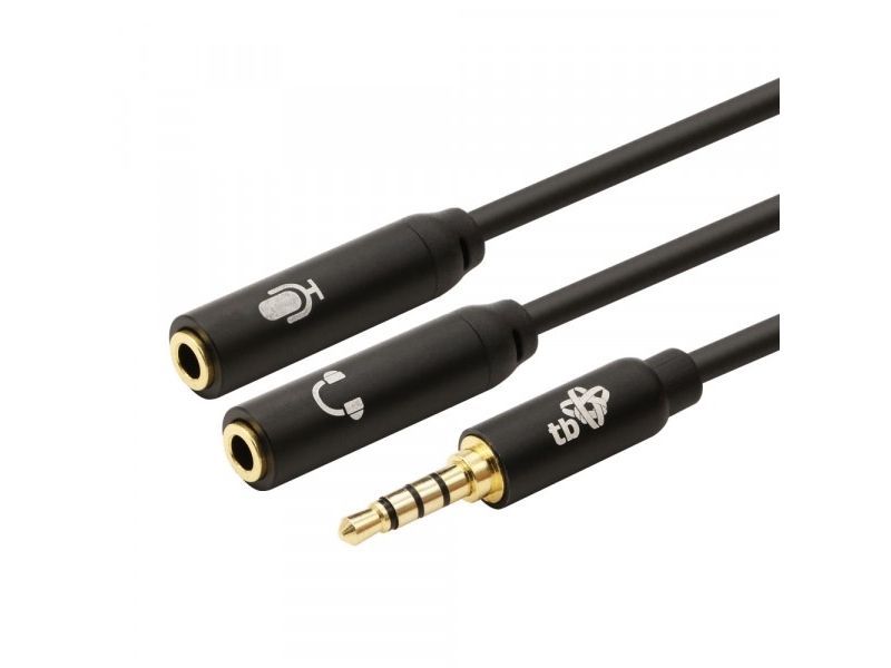 !  Adapter 3.5mm Minija Ck 2x3.5mm Minijack M F fra Tb