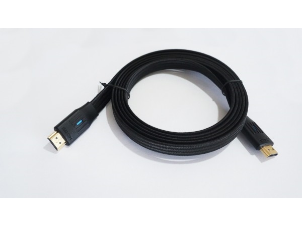 !  Hdmi Cable V 2.1 Flat Black 2m fra Tb